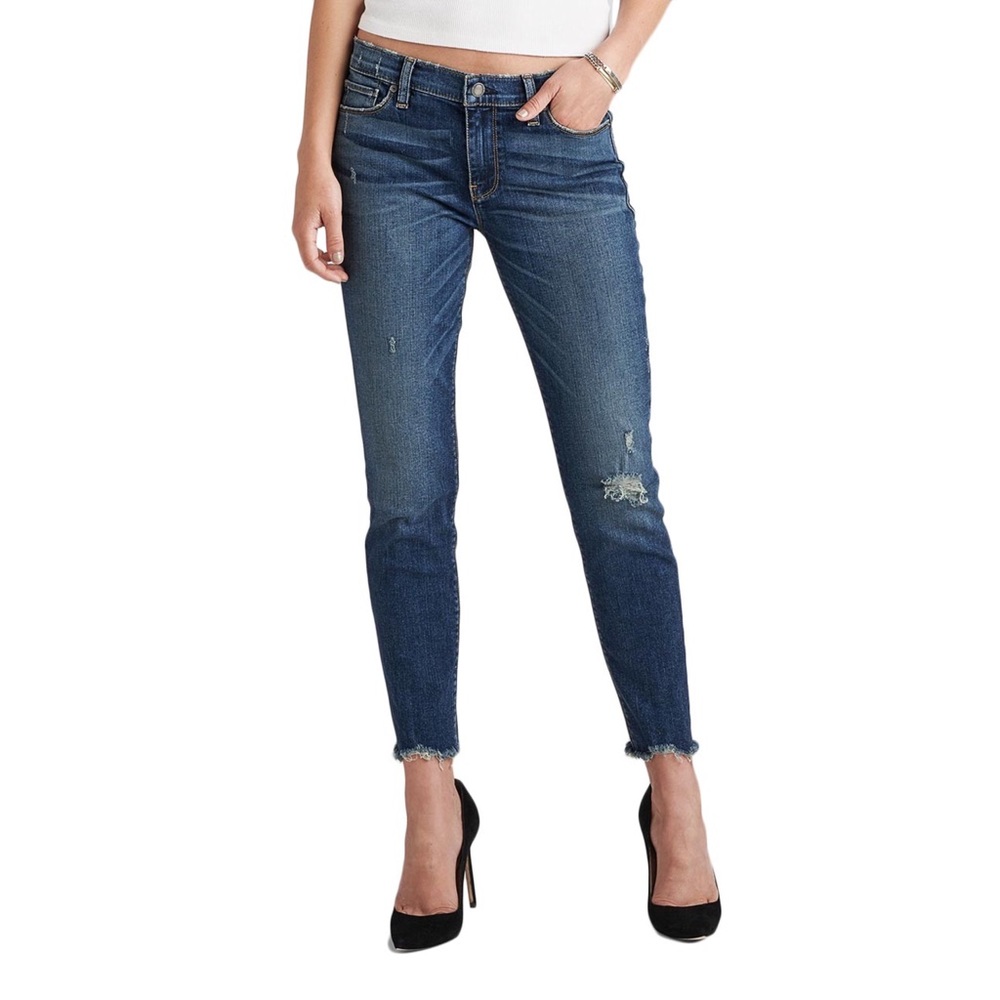 Hudson Tally Mid Rise Cropped Skinny Jeans
